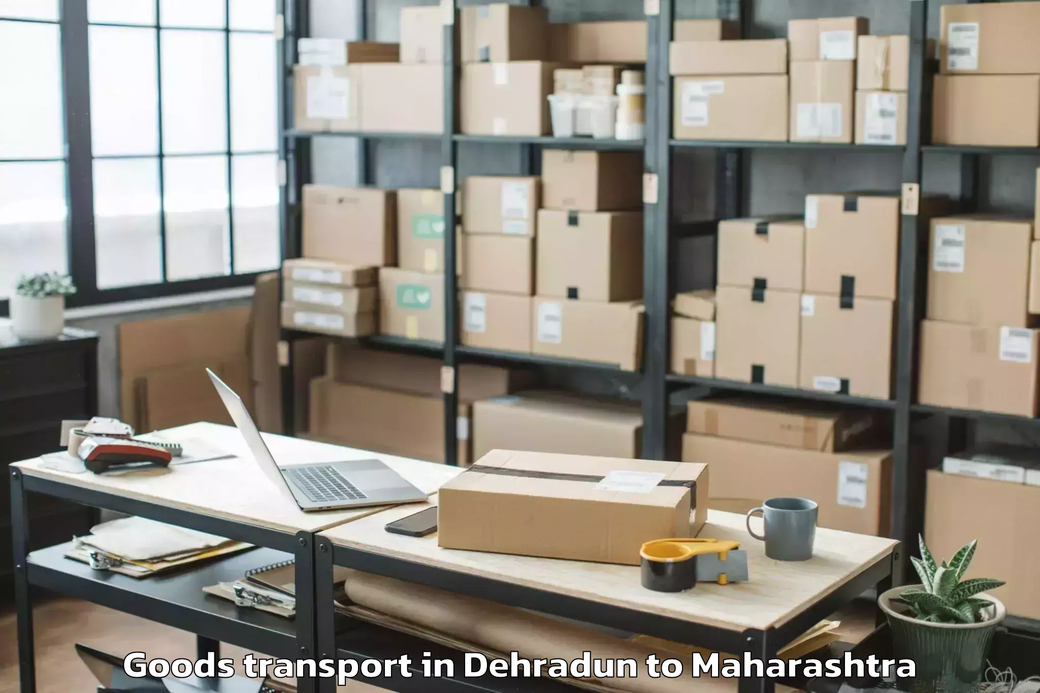 Easy Dehradun to Pusad Goods Transport Booking